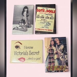 Vintage Magnet Set with Retro Designs
